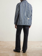 KAPITAL - Cactus Striped Cotton-Kasuri Jacket - Blue