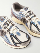 New Balance - M1906 Rubber-Trimmed Mesh and Metallic Faux Leather Sneakers - Blue