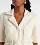 Adriana Degreas Belted cotton-blend terry minidress