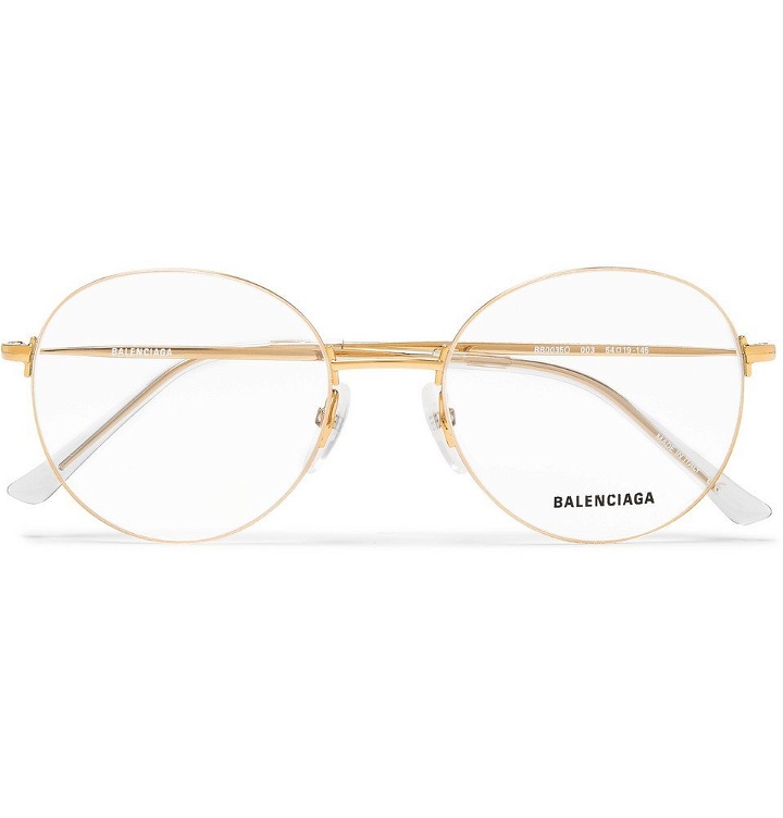 Photo: Balenciaga - Round-Frame Gold-Tone Optical Glasses - Gold