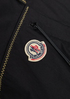 Moncler Logo Contrast-stitch Cotton-poplin Shorts Black