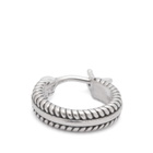 Serge DeNimes Men's Cable Hoop Earring in Sterling Silver 