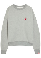 Cherry Los Angeles Western Athletic Logo-embroidered Cotton Sweatshirt Grey