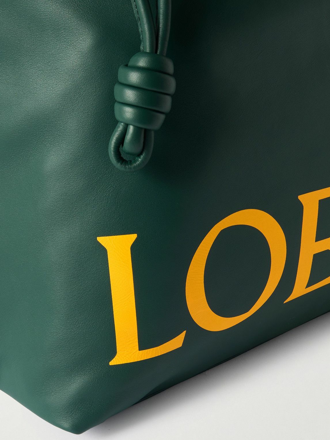 【LOEWE】Flamenco レザー トートバッグ ロゴプリント入り LOEWE - Flamenco Logo-Print Leather Tote Bag Loewe