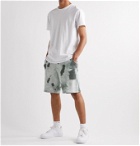 Nike - Tie-Dyed Loopback Cotton-Jersey Shorts - Gray