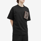 Jil Sander Men's Python Print Pocket T-Shirt in Black