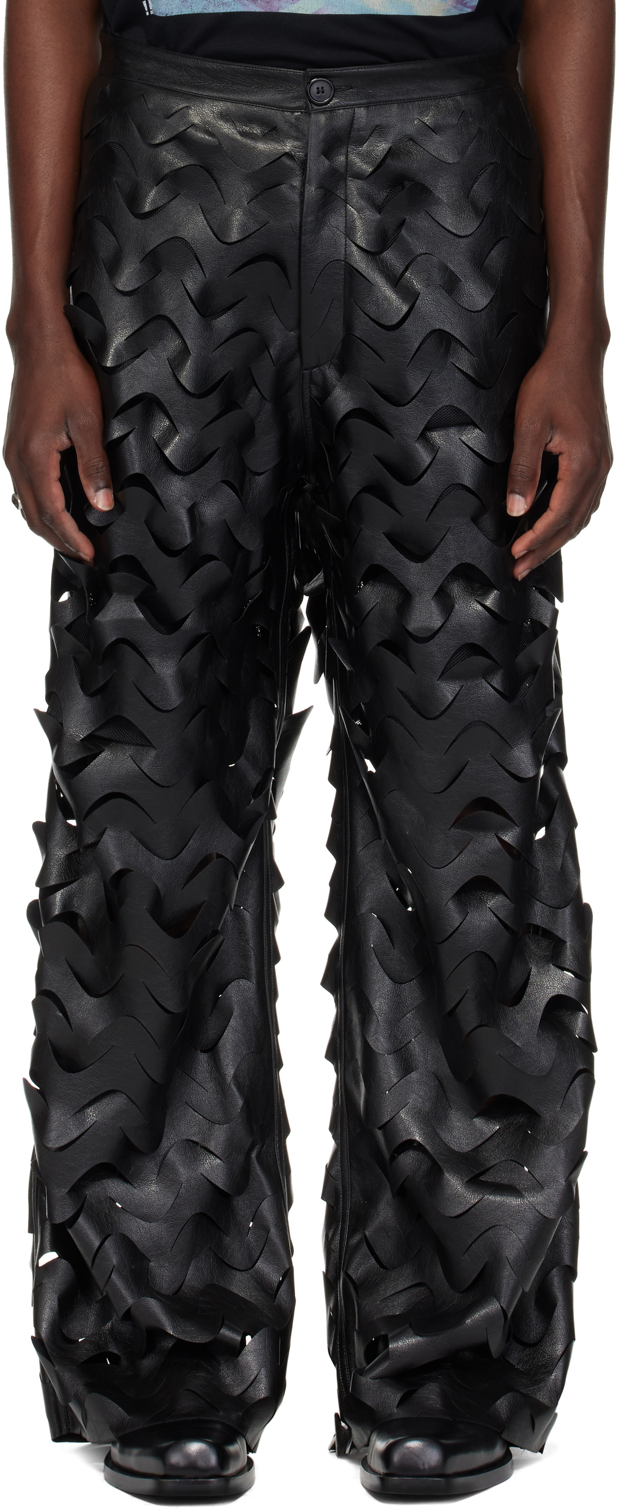 【関税込み】CMMAWEAR ブラック Snapped Hem カーゴパンツ CMMAWEAR Black Snapped Hem Cargo Pants