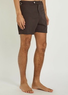 Raith Silas Striped Woven Swim Shorts Brown