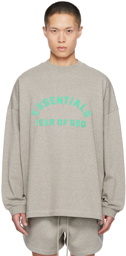 Fear of God ESSENTIALS Gray Crewneck Long Sleeve T-Shirt