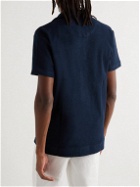 OAS - Cotton-Terry Polo Shirt - Blue