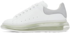 Alexander McQueen White & Silver Oversized Sneakers