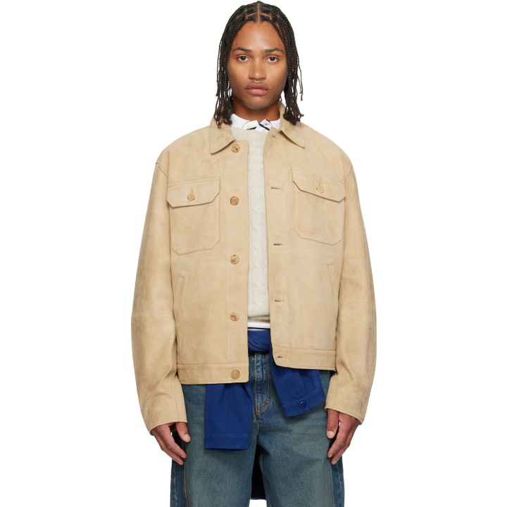 Photo: Polo Ralph Lauren Beige 'The Ashdale' Suede Jacket