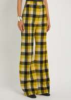 Vivienne Westwood Checked Flared-leg Trousers Yellow