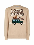 MC2 Saint Barth Man Crewneck Sweater With Latin Rover Jacquard Print
