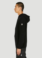 Logo Patch Hooded Sweater in Black