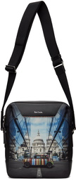 Paul Smith Black 'Mini' Print Flight Messenger Bag