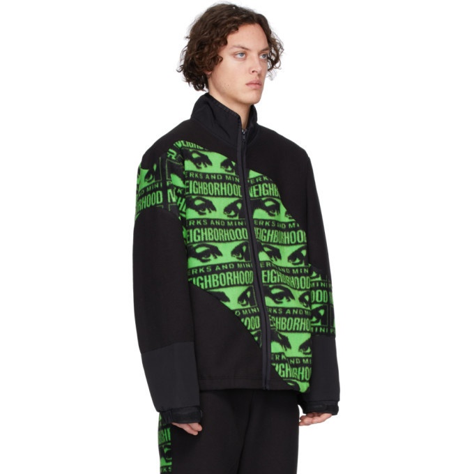 Perks and Mini Black and Green Neighborhood Edition Jacket Perks