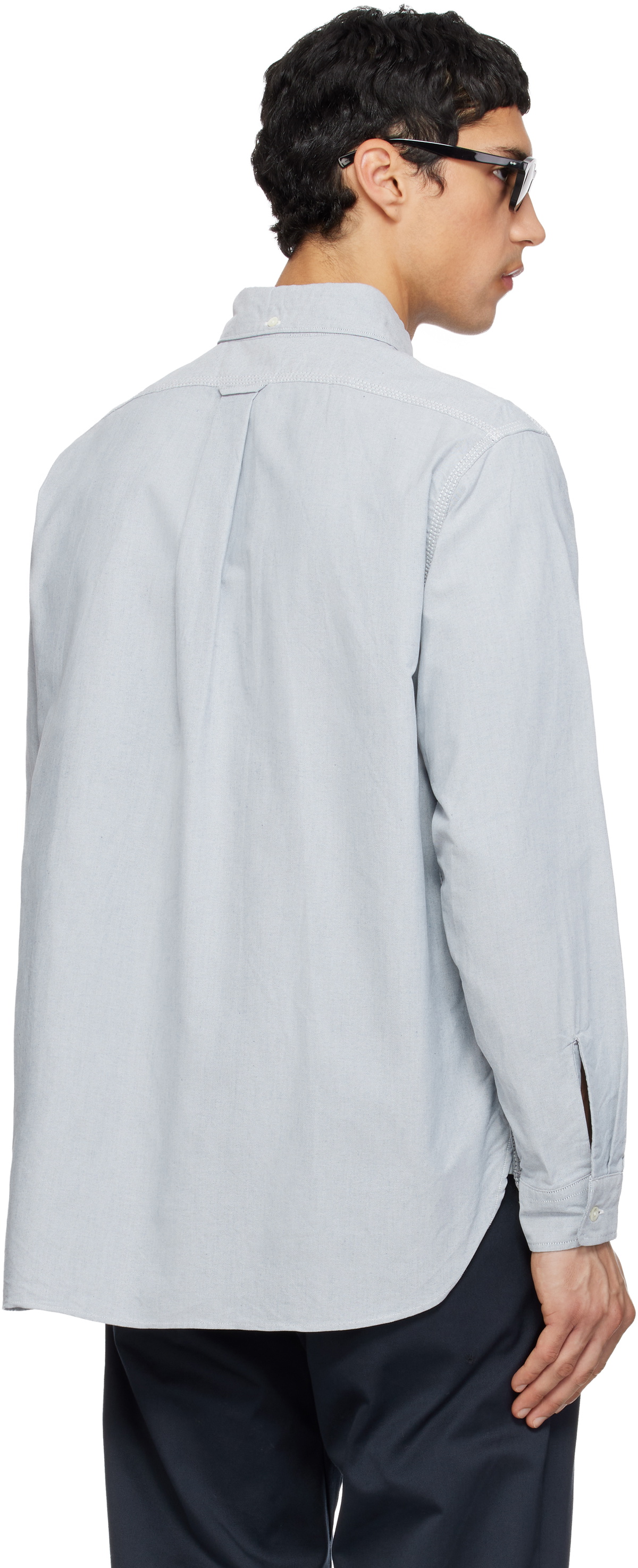 nanamica Gray Button Down Wind Shirt
