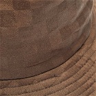 Lite Year Tonal Check Japanese Dobby Bucket Hat in Brown
