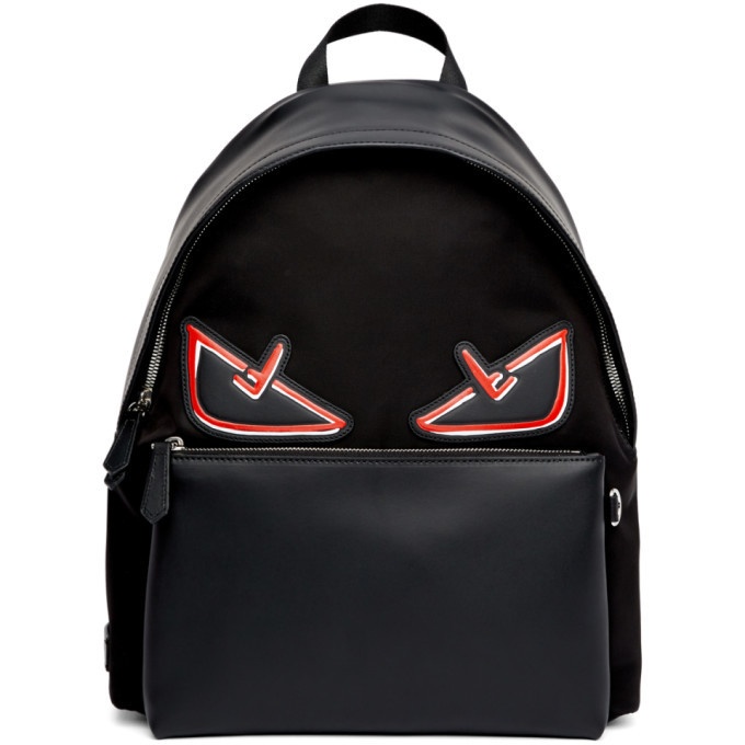 Photo: Fendi Black and Red Bag Bugs Backpack