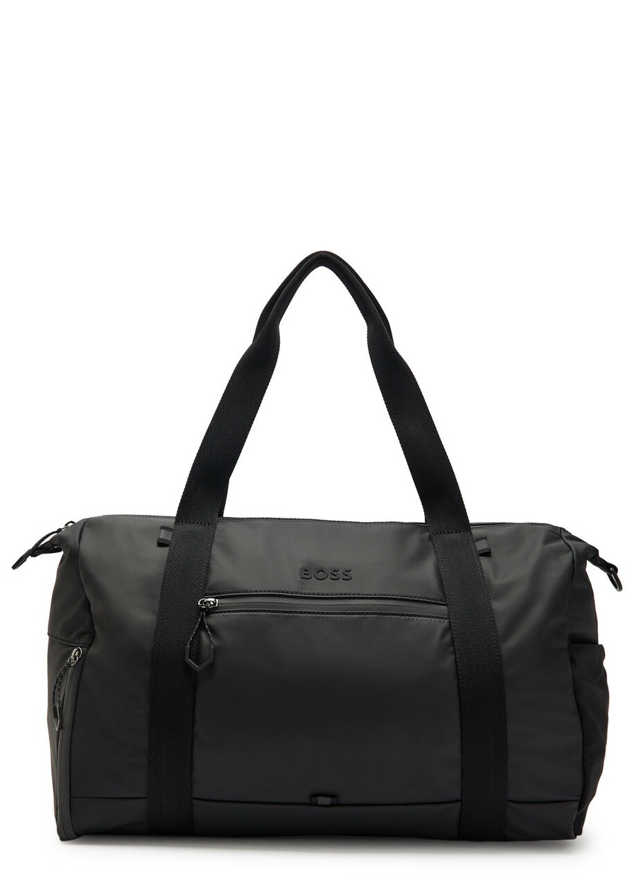Boss Stenson Logo Coated Faux Leather Holdall - Black - One Size