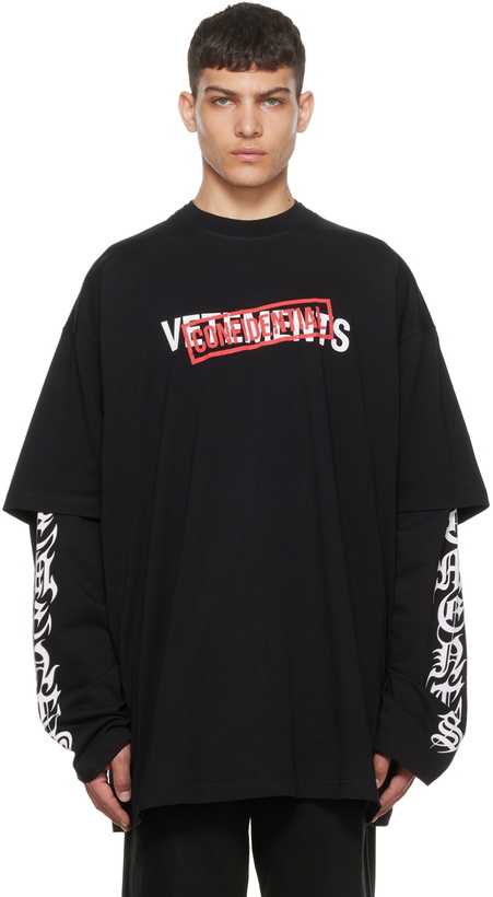 Photo: VETEMENTS Black 'Confidential' T-Shirt