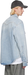 VTMNTS Blue Flap Pocket Denim Shirt