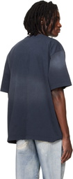 Solid Homme Navy Dropped Shoulder T-shirt