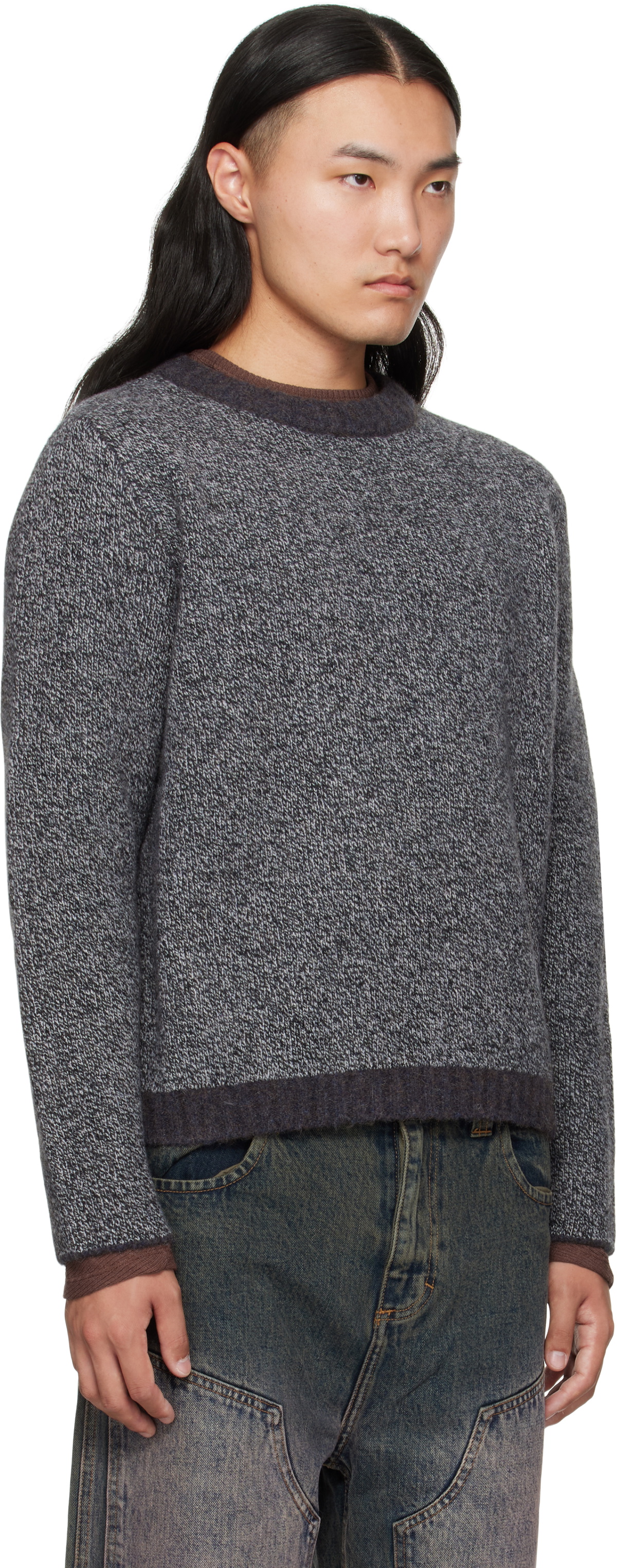 Eckhaus Latta Gray Yak Sweater