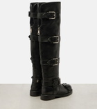 Dolce&Gabbana Over-the-knee leather biker boots
