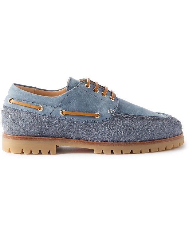 Photo: Paul Smith - Jago Nubuck and Suede Boat Shoes - Blue
