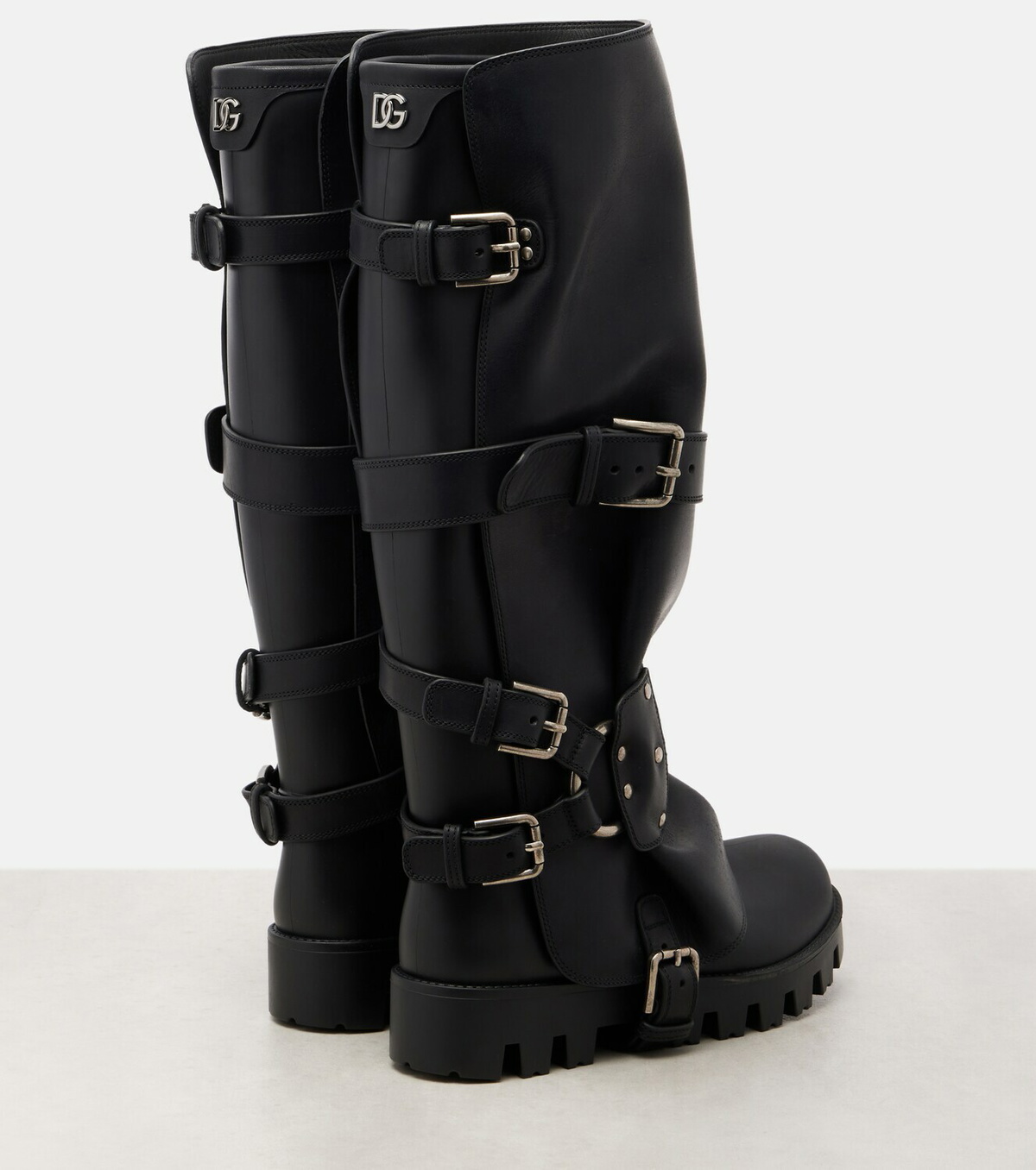 Dolce&Gabbana Leather biker boots