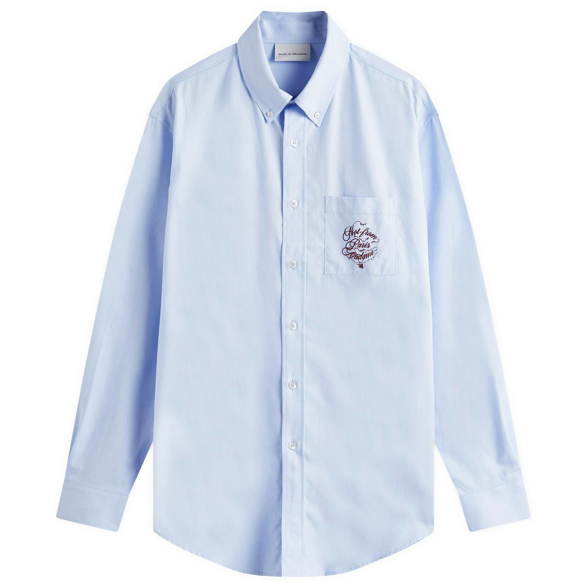 Drôle de Monsieur Men's Logo Oxford Shirt in Light Blue