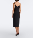 Prada Belted crêpe midi dress