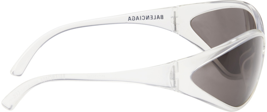 BALENCIAGA 90s Oval クリアキャットアイサングラス 90s Oval Sunglasses Crystal | The Webster