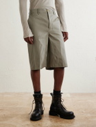 Rick Owens - Straight-Leg Cotton-Blend Canvas Shorts - Gray