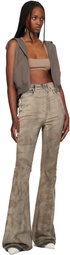 Rick Owens DRKSHDW Gray Temple Bolan Bootcut Jeans