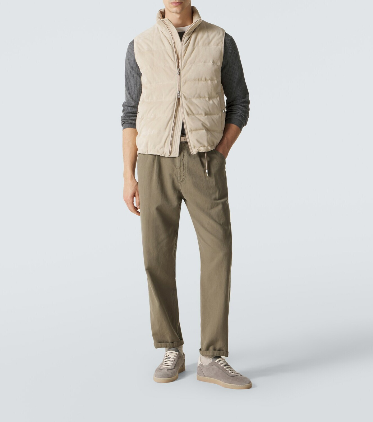 Brunello Cucinelli Suede down vest