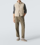 Brunello Cucinelli Suede down vest