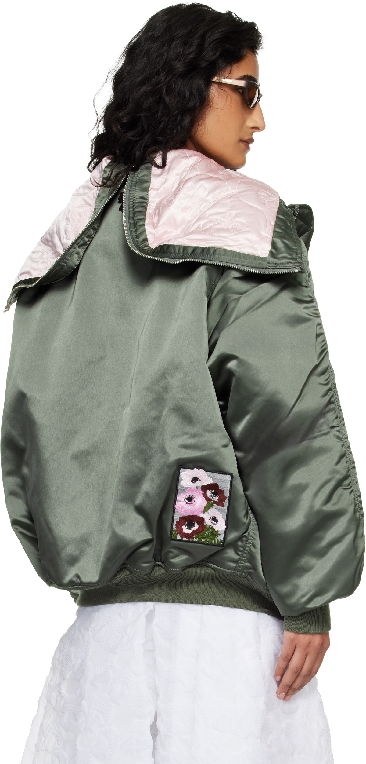 Cecilie Bahnsen Alpha Industries x Cecilie Bahnsen Green N-2B Bomber Jacket