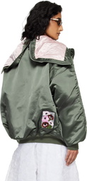 Cecilie Bahnsen Alpha Industries x Cecilie Bahnsen Green N-2B Bomber Jacket