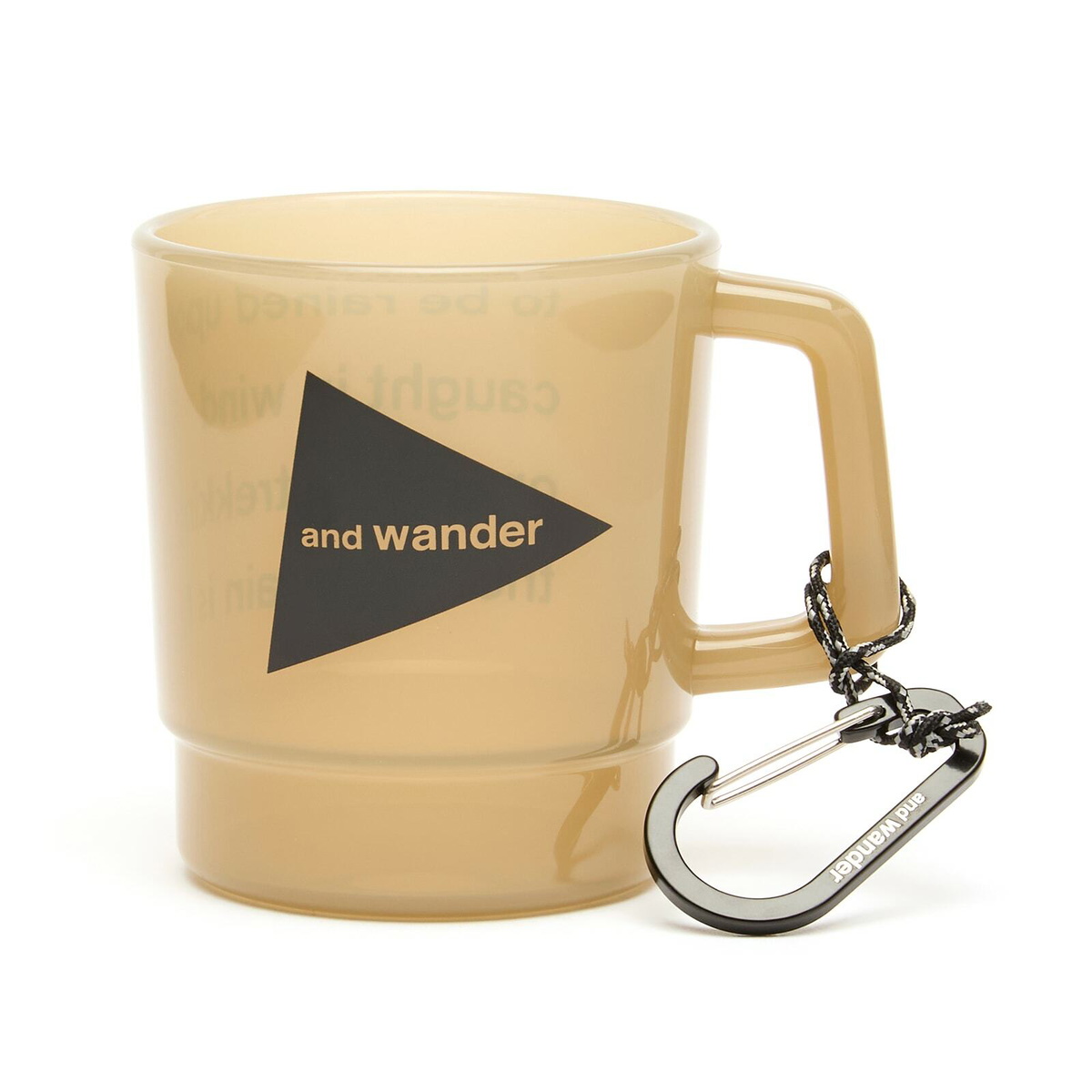 and wander Logo Mug in Beige 