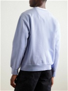 Saturdays NYC - Bowery Sunbaked Slim-Fit Cotton-Jersey Sweatshirt - Blue