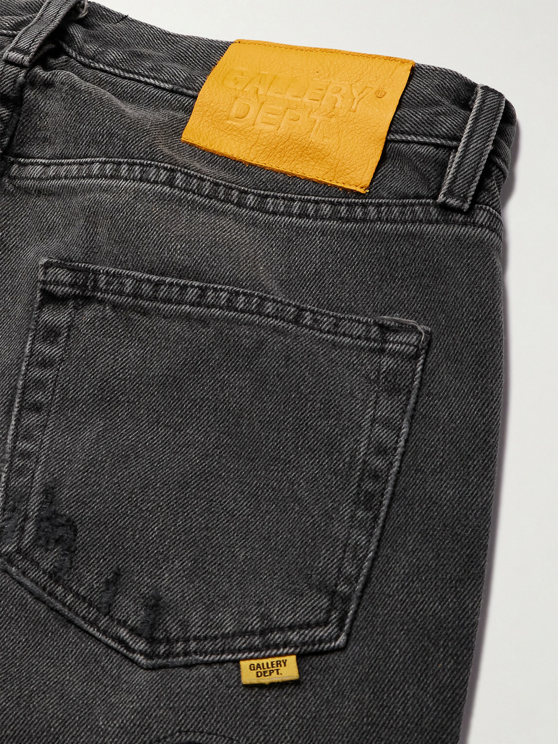 Gallery Dept. - G-Time Flared Distressed Logo-Appliquéd Jeans - Black