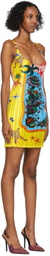 Versace Multicolor Plissé Mini Dress