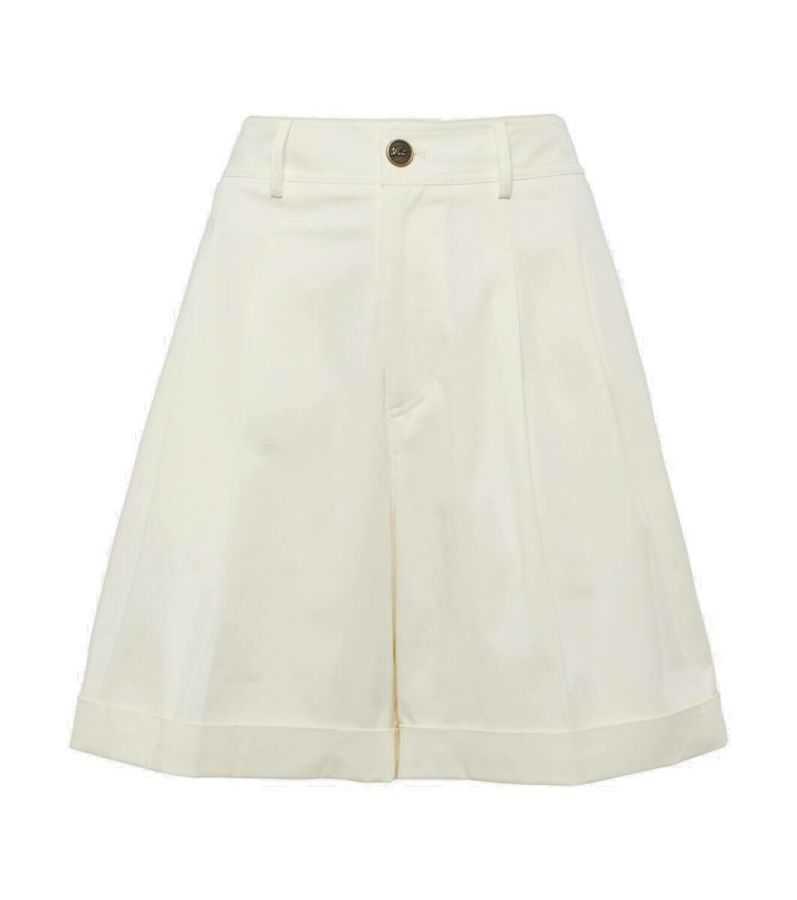 Photo: Etro Pleated cotton-blend gabardine shorts