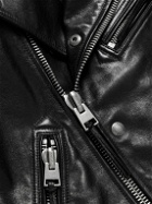 TOM FORD - Slim-Fit Full-Grain Leather Biker Jacket - Black