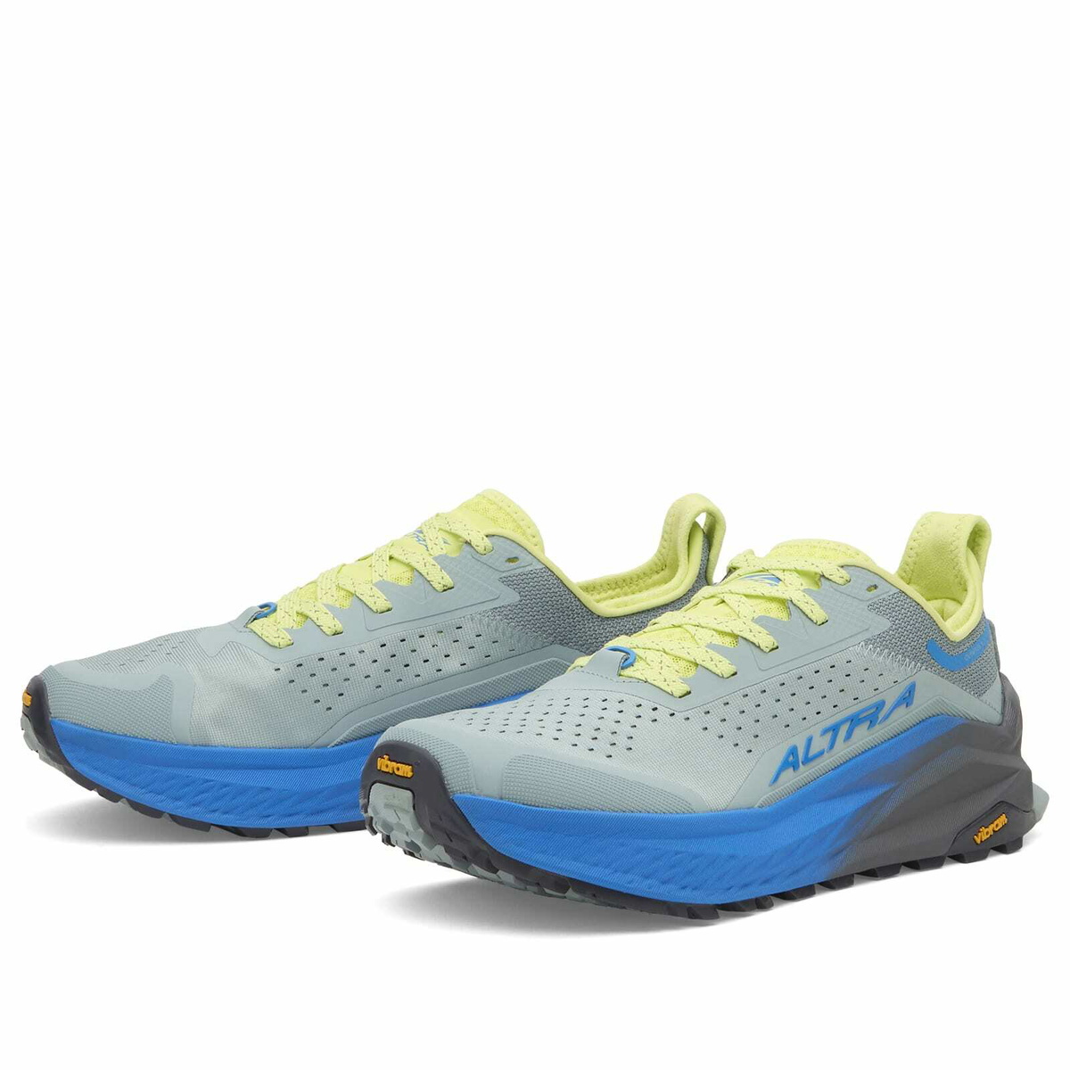 Altra Men's Olympus 6 Sneaker in Gray/Lime