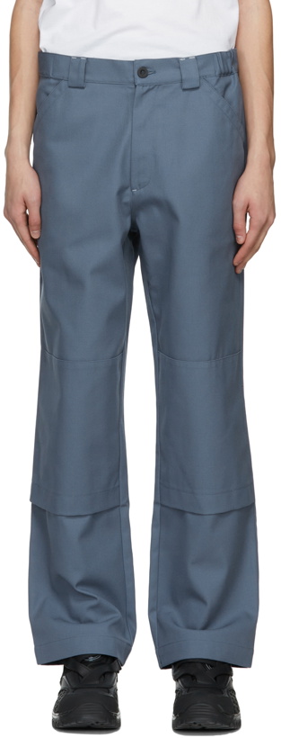 Photo: GR10K Blue Polyester Trousers
