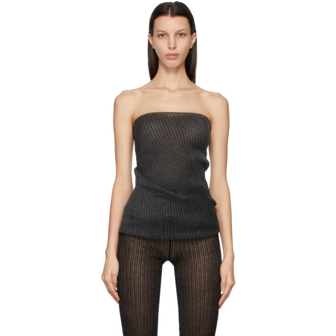 a. roege hove SSENSE Exclusive Black Double Drape Tube Top a